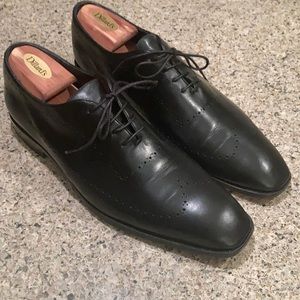 Men’s 11 US J.L. Rocha Wholecut Oxford Black Leather Handmade in Mexico